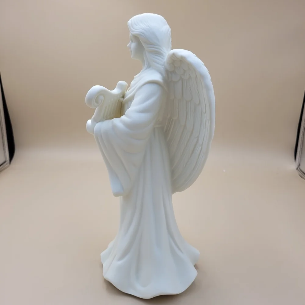 PartyLite Lyrical Angel P0461 Taper Candle Holder Harp Wings Retired Vintage